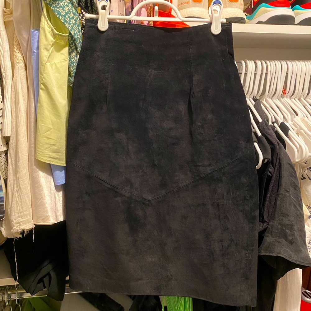 Genuine Suede Pencil Skirt
